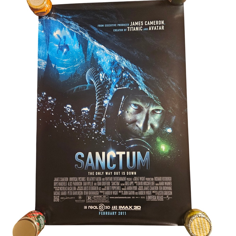 Sanctum 2011 Original Promo Movie Poster 27x40 Rhys Wakefield Allison Cratchley